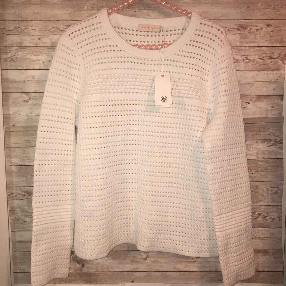 NWT Tory Burch knit crew neck size L